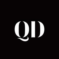 qd logo brief eerste logo ontwerpen sjabloon vector