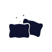 slapen hoofdkussen logo sjabloon. logo voor bedrijf, interieur, meubilair en slaap symbool. vector