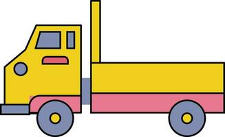 illustratie van een kleurrijk vrachtwagen. vector