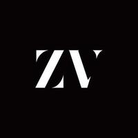 zv logo brief eerste logo ontwerpen sjabloon vector