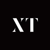 xt logo brief eerste logo ontwerpen sjabloon vector