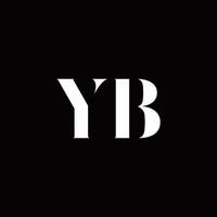 yb logo brief eerste logo ontwerpen sjabloon vector