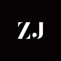 zj logo brief eerste logo ontwerpen sjabloon vector