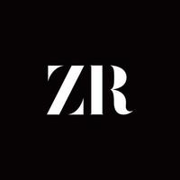 zr logo brief eerste logo ontwerpen sjabloon vector