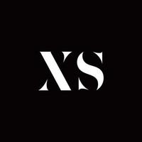 xs logo brief eerste logo ontwerpen sjabloon vector