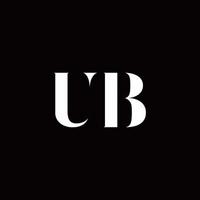 ub logo brief eerste logo ontwerpen sjabloon vector