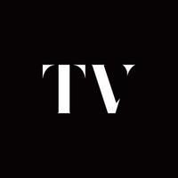 tv logo brief eerste logo ontwerpen sjabloon vector
