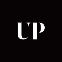 up logo brief eerste logo ontwerpen sjabloon vector