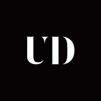 ud logo brief eerste logo ontwerpen sjabloon vector