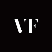 vf logo brief eerste logo ontwerpen sjabloon vector