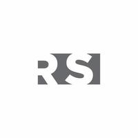 rs-logo monogram met ontwerpsjabloon voor negatieve ruimtestijl vector