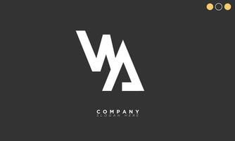 wa alfabet letters initialen monogram logo aw, w en a vector