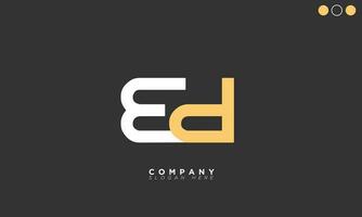 ed alfabet letters initialen monogram logo de, e en d vector