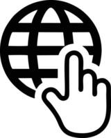wereldbol planeet aarde icoon symbool vector beeld