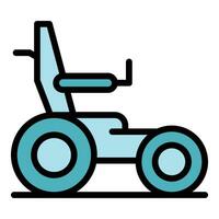motor rolstoel icoon vector vlak
