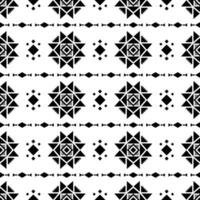 tribal aztec meetkundig streep patroon in zwart en wit kleuren. naadloos etnisch patroon met inheems Amerikaans motief. ontwerp voor textiel sjabloon en afdrukken kleding stof. vector