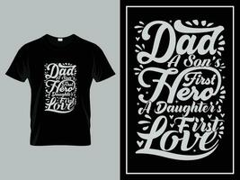 vader typografie t overhemd ontwerp, vader dag t-shirt ontwerp vector