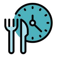 voedsel tijd icoon vector vlak