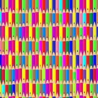 gekleurde potloden.neon kleuren.kinderen school- schrijfbehoeften doodles getrokken door kleurrijk potloden.vector illustratie vector