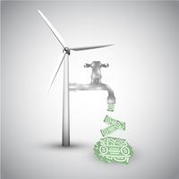 Energie besparen! Windturbine en geld