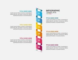 zes 6 opties planner, creatief tijdlijn bedrijf infographic ontwerp sjabloon vector