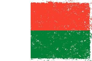 Madagascar vlag in grunge verontrust stijl vector