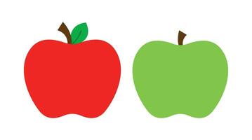 appel icoon. terug naar school- clip art. gemakkelijk fruit vorm geven aan. vector