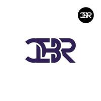 brief cbr monogram logo ontwerp vector