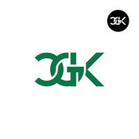 brief cgk monogram logo ontwerp vector