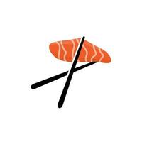 sushi logo Japans voedsel ontwerp, vector symbool sjabloon illustratie