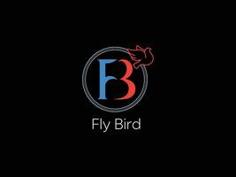 vlieg vogel logo ontwerp vector