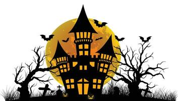 achtervolgd huis halloween vector