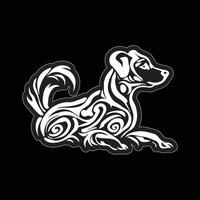 zwart en wit hond sticker verzameling voor het drukken vector