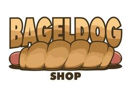 bagel hond winkel logo sjabloon vector