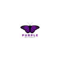 Purper vlinder logo ontwerp vector