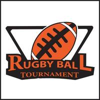 rugby bal toernooi logo illustratie vector ontwerp. geschikt voor logo's, pictogrammen, concepten, affiches, advertenties, bedrijven, t-shirt ontwerpen, stickers, websites, concepten.
