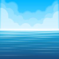 Blauwe zee en lucht achtergrond vector