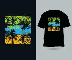 Miami strand t-shirt ontwerp sjabloon vector