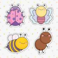 kawaii schattige dieren vector