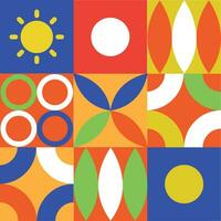 minimalistische geometrie kunst poster met gemakkelijk vorm en figuur. abstract Scandinavisch stijl vector sjabloon ontwerp voor web banier, bedrijf presentatie, branding pakket, kleding stof afdrukken