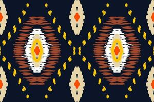 naadloos patroon, traditioneel etnisch patroon Aan donker blauw achtergrond, aztec abstract vector patroon