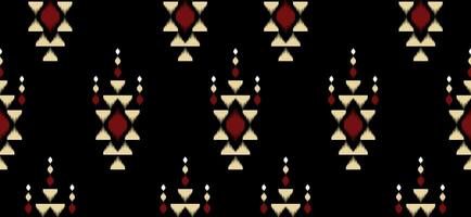 etnische abstracte ikat kunst. naadloos patroon in tribal, volksborduurwerk en Mexicaanse stijl. Azteekse geometrische kunst ornament print.design voor tapijt, behang, kleding, inwikkeling, stof, hoes, textiel vector