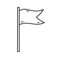 vlag geïsoleerd Aan wit achtergrond. vector hand getekend illustratie in tekening stijl. perfect voor kaarten, decoraties, logo, divers ontwerpen.