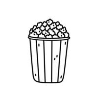 popcorn emmer geïsoleerd Aan wit achtergrond. vector hand getekend illustratie in tekening stijl. perfect voor kaarten, decoraties, logo, menu, divers ontwerpen.