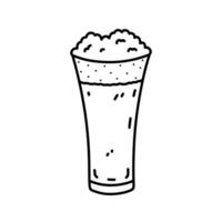 glas van bier geïsoleerd Aan wit achtergrond. alcoholisch drank. vector hand getekend illustratie in tekening stijl. perfect voor kaarten, menu, decoraties, logo, divers ontwerpen.