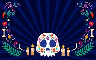 gelukkig dia de Muertos achtergrond vector