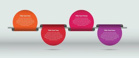 bedrijf tijdlijn routekaart infographic sjabloon met metalen helling en abstract vouwen vorm vector