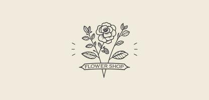 vector logotype voor bloem winkel, luxe schoonheid salon, mode, huidverzorging, kunstmatig.