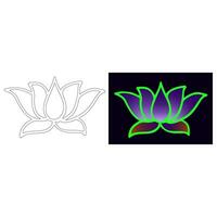 lijn kunst water lelie Leuk vinden lotus bloemen bladeren schoonheid bloem blad voor spa kunstmatig behandeling huid zorg vector