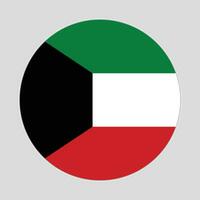 Koeweit ronde land vlag. Koeweit cirkel nationaal vlag. Koeweit vlag vector. vector